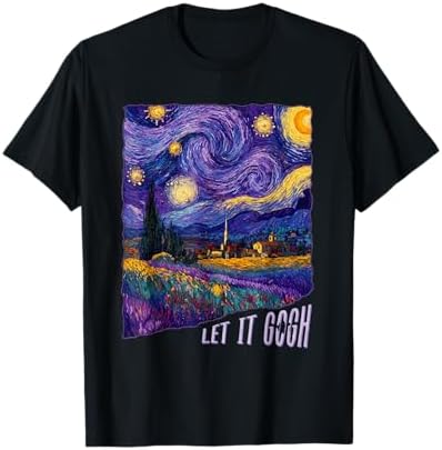 Amazon.com: Let It Gogh T Shirt Vincent Van Gogh Artist Funny